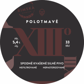 ŘÍMSKÁ Xlll° - polotmavý ležák 0,7l