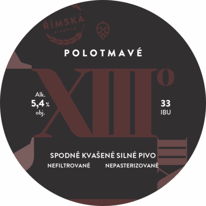 ŘÍMSKÁ Xlll° - polotmavý ležák 0,7l